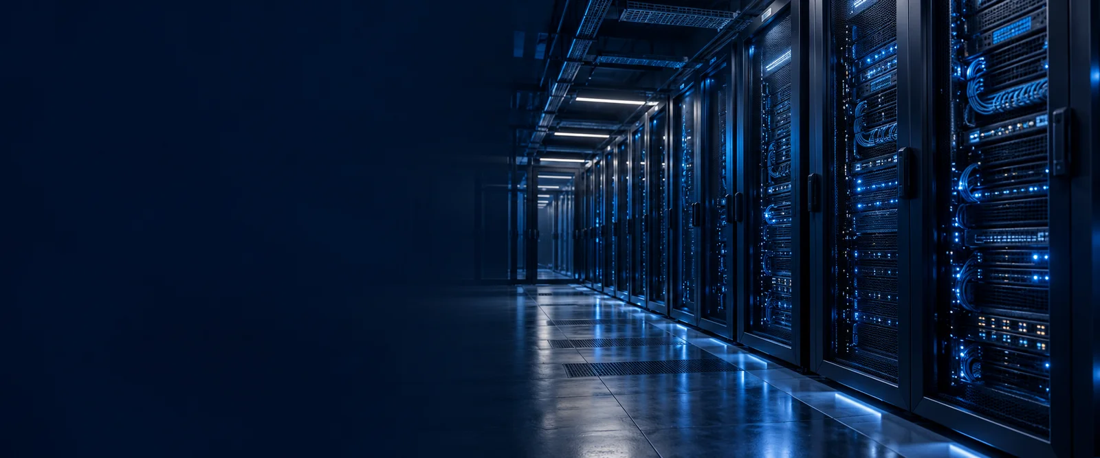 Ilustração de racks em um datacenter